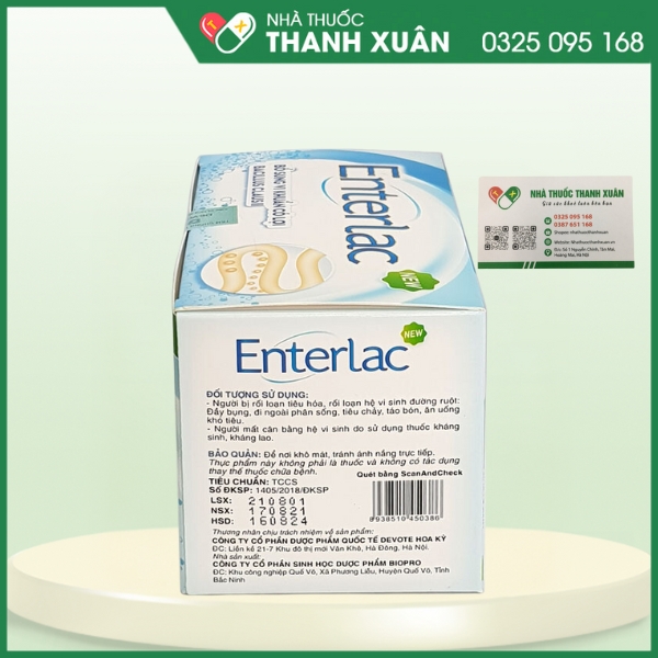 Enterlac - Bổ sung vi khuẩn có lợi, enzym tiêu hóa